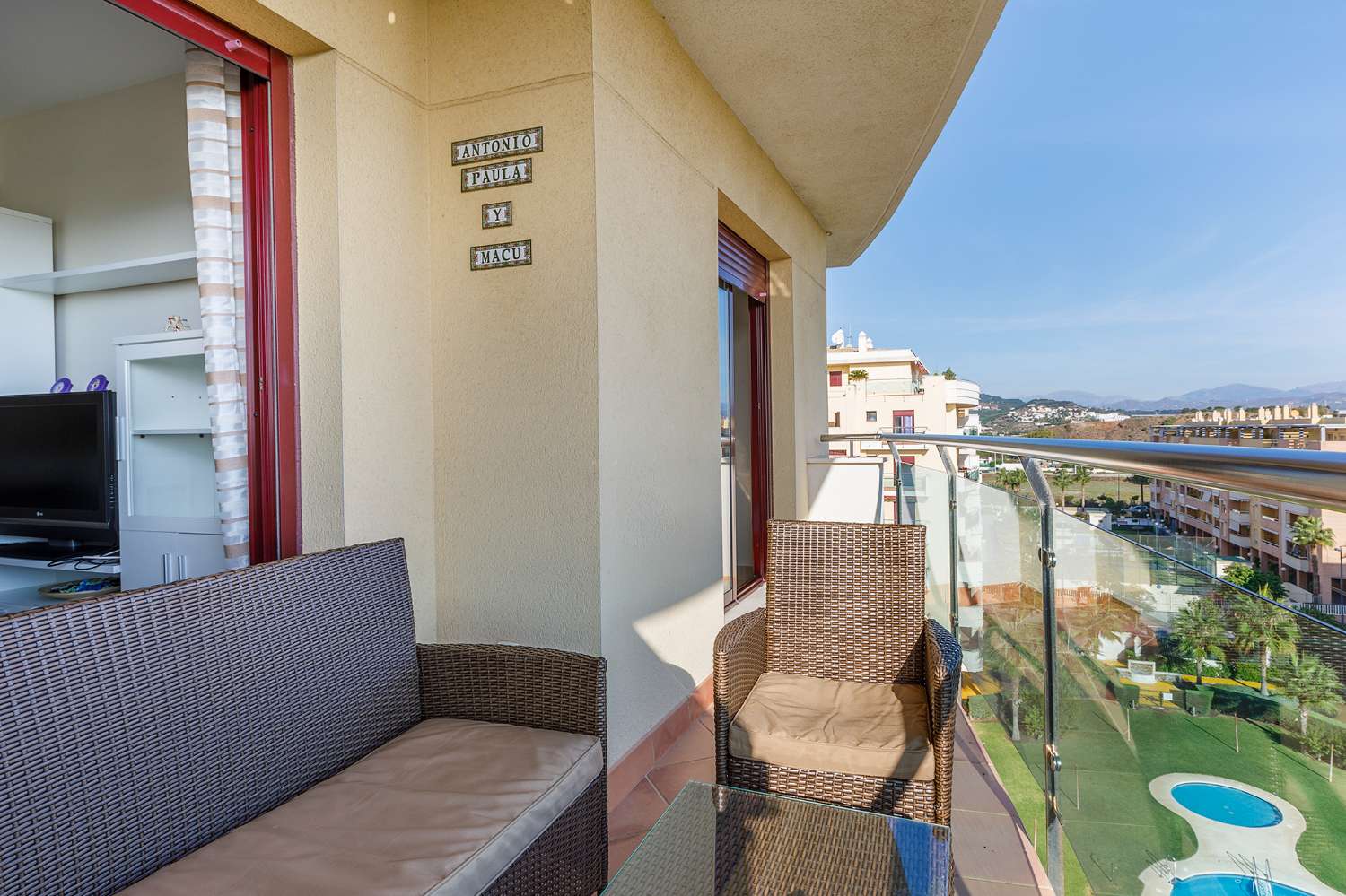 Apartment mit zwei Schlafzimmern Torre del Mar, neuer Bereich, Klimaanlage und Pool