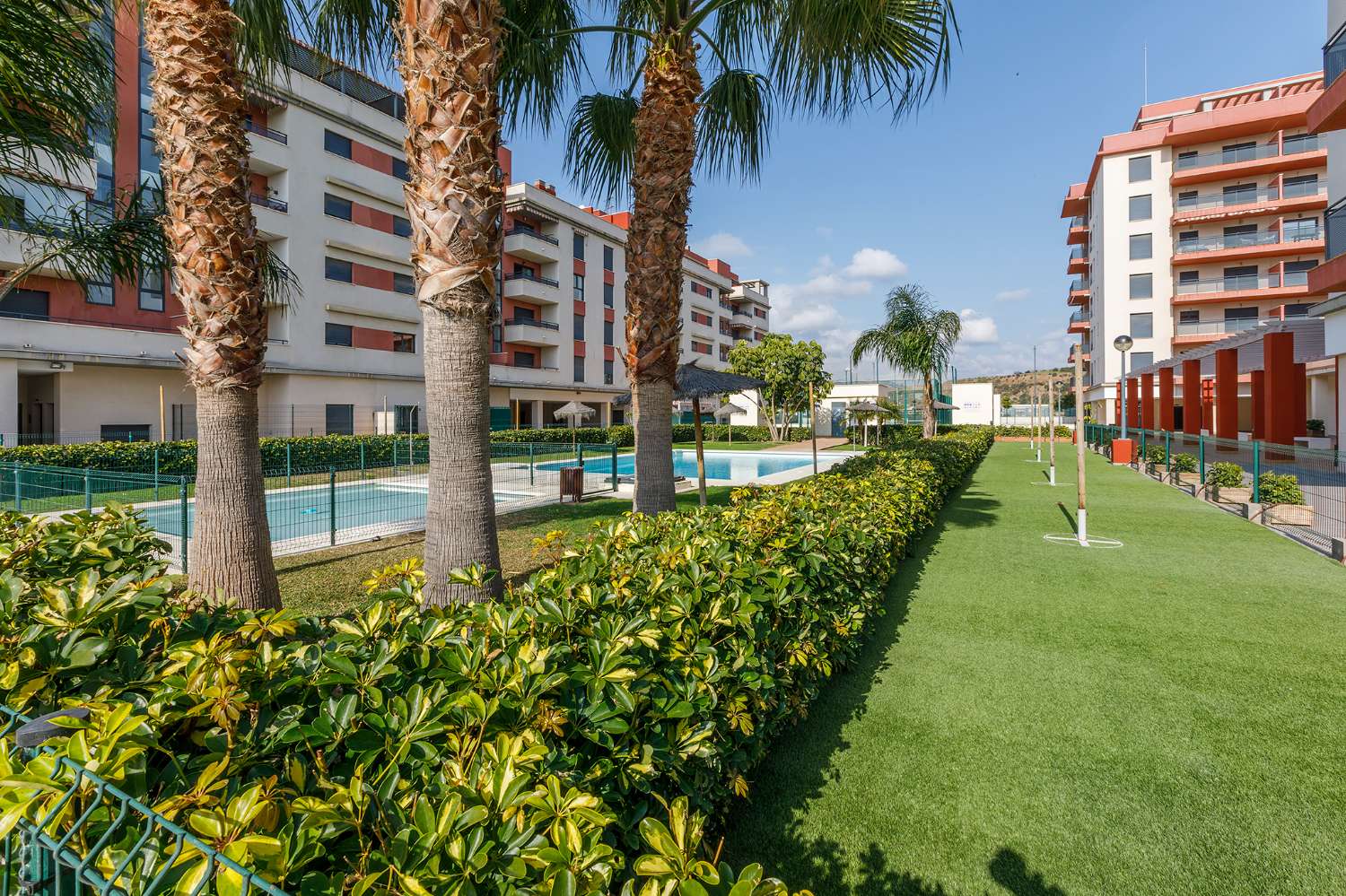 Two bedroom apartment in the new area of Torre del Mar, with parking space, wifi and community pool