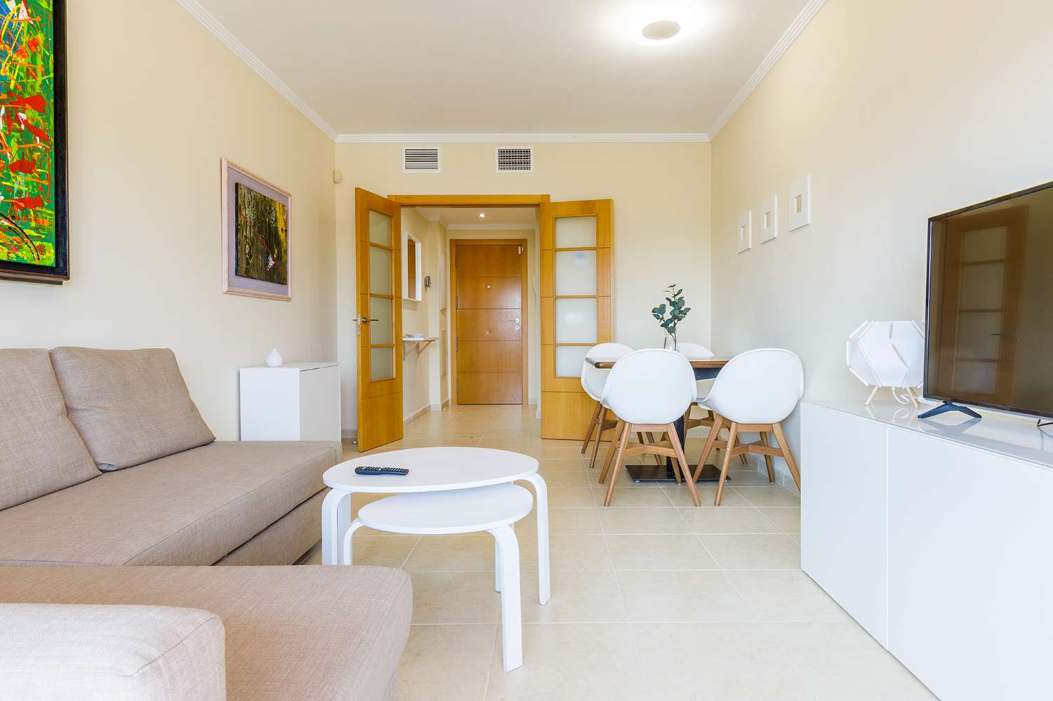 Two bedroom apartment in the new area of Torre del Mar, with parking space, wifi and community pool