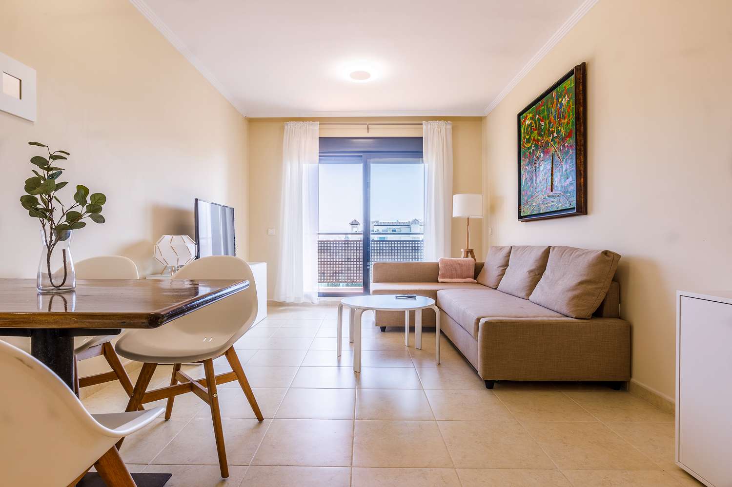 Two bedroom apartment in the new area of Torre del Mar, with parking space, wifi and community pool