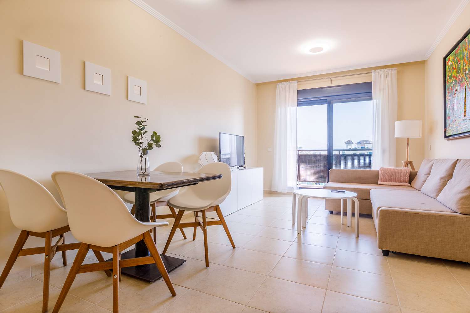 Two bedroom apartment in the new area of Torre del Mar, with parking space, wifi and community pool