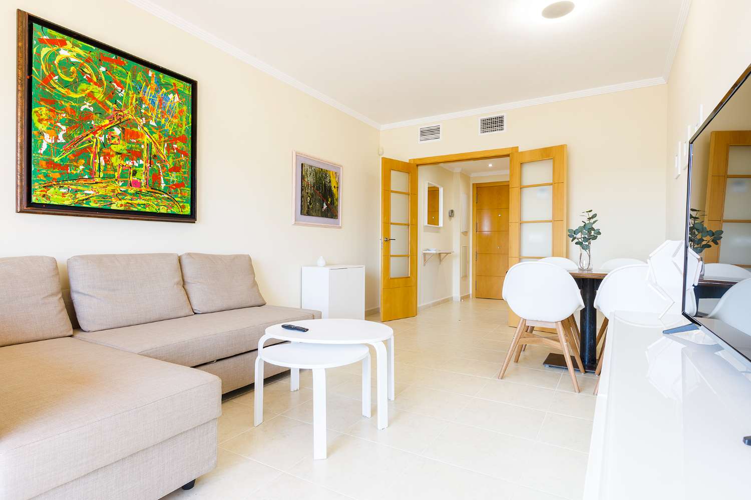 Two bedroom apartment in the new area of Torre del Mar, with parking space, wifi and community pool