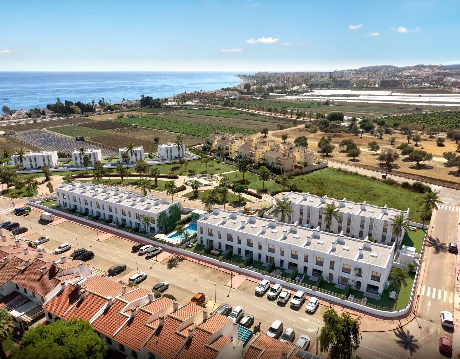 Townhouses of new construction in Caleta de Velez