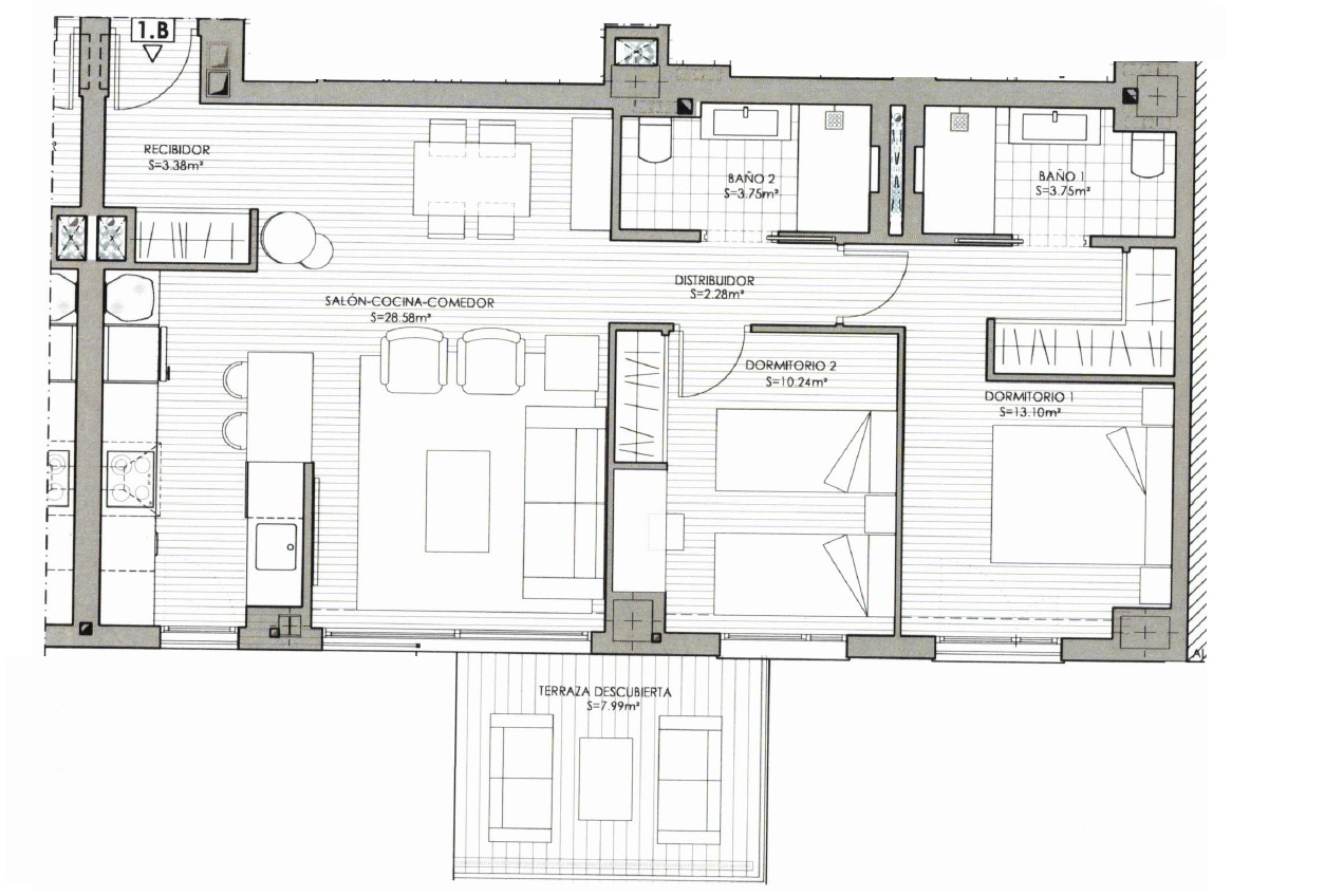 Brand new 1 and 2-bedroom apartments in Torre del Mar